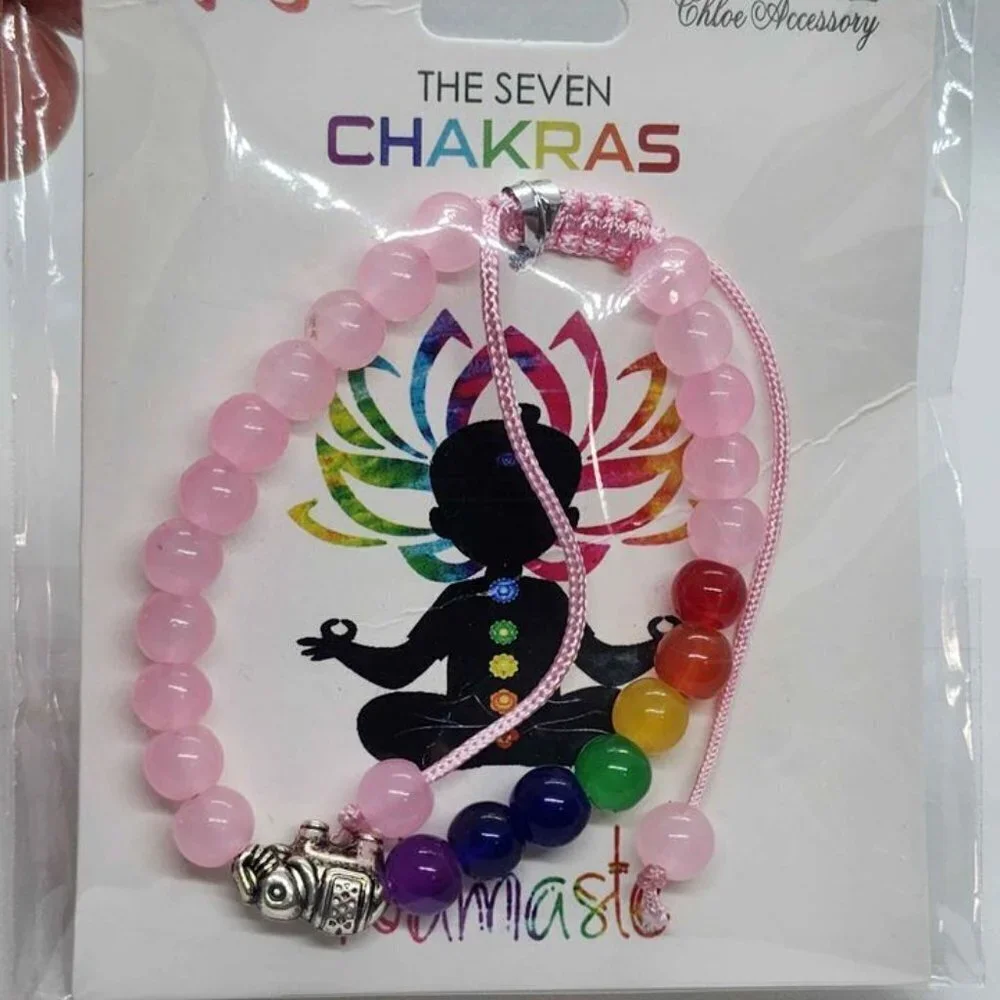 Brand New   The Seven Chakras  with Elephant Bracelet